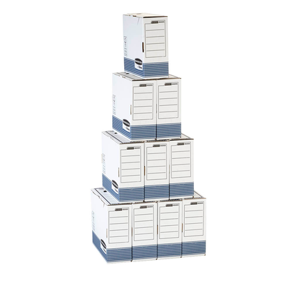 Artikelbild 7 für Bankers Box Archivboxen Bankers Box weiß/blau 10,8 x 26,5 x 32,7 cm, 10 St., Artikelnummer 693259