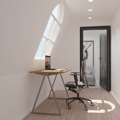 Artikelbild 4 für PAPERFLOW easyHome LV9 Schreibtisch walnuss rechteckig, A-Fuß-Gestell grau 110,0 x 60,0 cm, Artikelnummer 381812