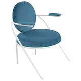 Artikelbild 1 für meet powered by PAPERFLOW Sessel SATURNE blau weiß Kunstleder 70,0 x 73,0 x 88,0 cm, 1 St., Artikelnummer 231401