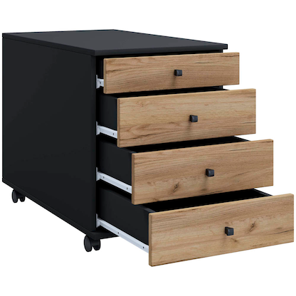 Artikelbild 9 für VCM my office Lona Rollcontainer anthrazit, honig-eiche 4 Auszüge 41,5 x 75,0 x 57,0 cm, Artikelnummer 267926