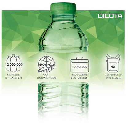 Artikelbild 9 für DICOTA Laptoptasche Eco Multi BASE Kunstfaser schwarz D30446-RPET bis 39,6 cm (15,6 Zoll), Artikelnummer 492324