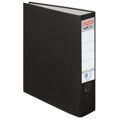 Artikelbild 2 für herlitz maX.file nature plus Ordner schwarz Karton 8,0 cm DIN A4, 1 St., Artikelnummer 473439