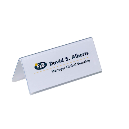 Artikelbild 2 für DURABLE Tischnamensschilder 8050-19 transparent 15,0 x 6,1 cm, 25 St., Artikelnummer 112243