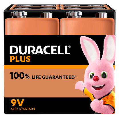 Artikelbild für DURACELL Batterien PLUS Alkali-Mangan E-Block 9,0 V, 4 St., Artikelnummer 697472
