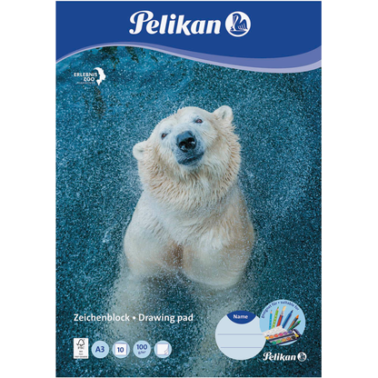 Artikelbild 6 für Pelikan Zeichenblock Zoo DIN A3 100 g/qm, 10 Blatt, 1 Block, Artikelnummer 612940