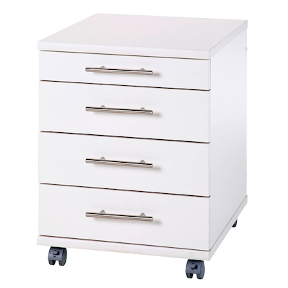 Artikelbild 5 für MÖBELPARTNER Rollcontainer weiß 4 Auszüge 42,0 x 50,0 x 56,9 cm, Artikelnummer 157628