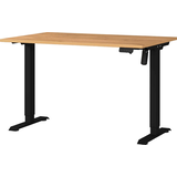 Artikelbild 1 für GERMANIA Profi 3.0 höhenverstellbarer Schreibtisch grandson-eiche rechteckig, T-Fuß-Gestell schwarz 120,0 x 80,0 cm, Artikelnummer 386447