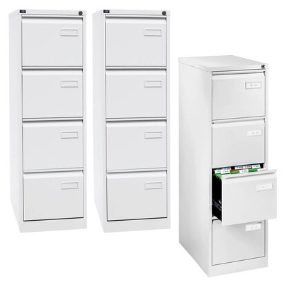 Artikelbild für AKTION: BISLEY LIGHT Hängeregistraturschränke verkehrsweiß 4 Schubladen 41,3 x 62,2 x 132,1 cm, 3 St., Artikelnummer 102669