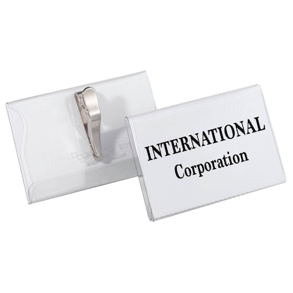 Artikelbild für DURABLE Namensschilder mit Krokoklemme 9,0 x 5,4 cm, 25 St., Artikelnummer 458554