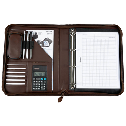Artikelbild 2 für Alassio Ringbuchmappe VITERBO Lederimitat DIN A4 braun, Artikelnummer 896464
