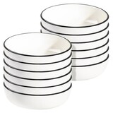 Artikelbild 1 für ID Fine Schalen Modest Black Stolt weiß Ø 14,0 cm, 12 St., Artikelnummer 633638