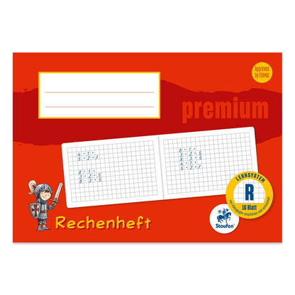 Artikelbild für Staufen® Zahlenlernheft Premium Lineatur R kariert DIN A5 quer ohne Rand, 16 Blatt, 1 St., Artikelnummer 242531