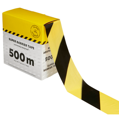 Artikelbild 2 für Absperrband gelb, schwarz 80,0 mm x 500,0 m, Artikelnummer 306837