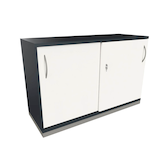 Artikelbild 1 für fm Schiebetürenschrank Sidney, 4260429766017 weiß, lavagrau 1 Fachboden 120,0 x 44,2 x 78,1 cm, Artikelnummer 413077