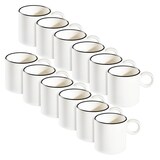 Artikelbild 1 für ID Fine Kaffeetassen Modest Black Ring weiß 0,08 l, 12 St., Artikelnummer 633766