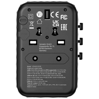 Artikelbild 6 für verbatim UTA-05 GaN-Ladeadapter schwarz, 65 W, Artikelnummer 227957