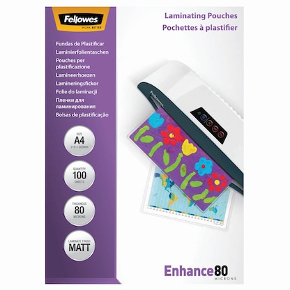 Artikelbild 2 für Fellowes Enhance80 Laminierfolien matt für A4 80 micron, 100 St., Artikelnummer 211243