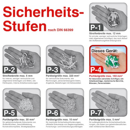 Artikelbild 4 für AKTION: LEITZ IQ Home Aktenvernichter mit Partikelschnitt P-4, 4 x 28 mm, bis 6 Blatt, weiß, Artikelnummer 677561