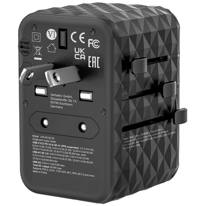 Artikelbild 7 für verbatim UTA-05 GaN-Ladeadapter schwarz, 65 W, Artikelnummer 227957