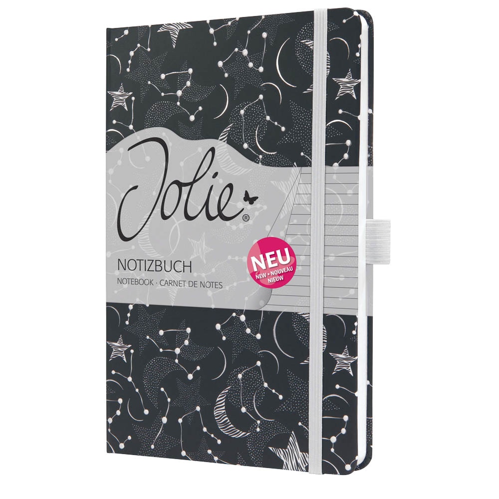 SIGEL Jolie Notizbuch A6 Liniert Dunkelblau - Hardcover Mit Gummiband & Stifteschlaufe