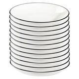 Artikelbild 1 für ID Fine Teller Modest Black Valle weiß Ø 25,0 cm, 12 St., Artikelnummer 634077