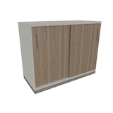 Artikelbild 1 für fm Schiebetürenschrank Sidney, 4260429765751 weiß, eiche natur 2 Fachböden 100,0 x 44,2 x 78,1 cm, Artikelnummer 412781