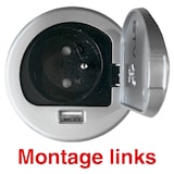 Artikelbild 1 für Kerkmann Move 1-fach Tischsteckdose 1,9 m silber mit USB-Buchse, Artikelnummer 852595