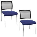 Artikelbild 1 für Topstar Besucherstühle Visit 10 Net NV290 G260 blau, schwarz Stoff, 2 St., Artikelnummer 170581