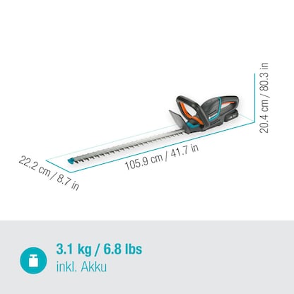 Artikelbild 2 für GARDENA ComfortCut 60/18V Ready-To-Use Set Akku-Heckenschere 18,0 V, mit 1 Akku, Artikelnummer 433512