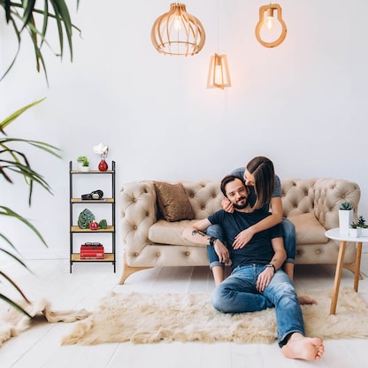 Artikelbild 2 für relaxdays Beistellregal braun, schwarz 39,0 x 32,5 x 95,0 cm, 1 St., Artikelnummer 521041