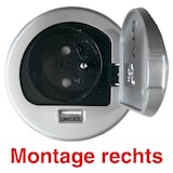 Artikelbild 1 für Kerkmann Move 1-fach Tischsteckdose 1,9 m silber mit USB-Buchse, Artikelnummer 852626