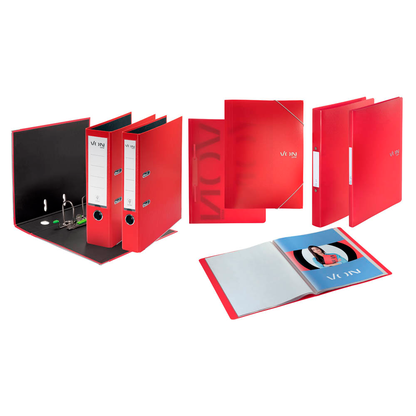 Artikelbild 6 für VON LEITZ Ringbücher 2-Ringe 1x gelb, blau, rot, grün, schwarz 2,5 cm DIN A4, 5 St., Artikelnummer 635456