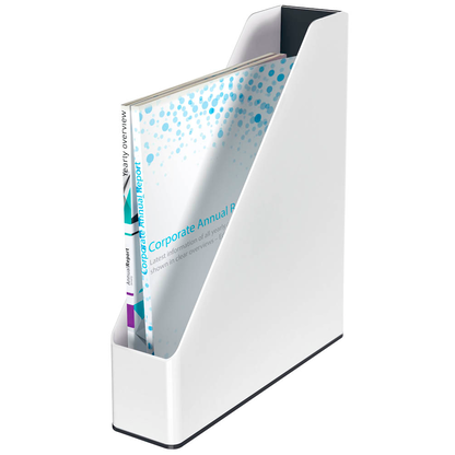 Artikelbild für LEITZ Stehsammler WOW Duo Colour 53621095 perlweiß/schwarz Kunststoff, DIN A4, 1 St., Artikelnummer 502939