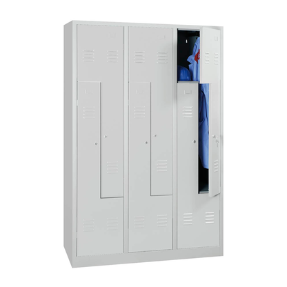 Artikelbild für Gürkan Z-Spind lichtgrau 106583, 6 Schließfächer 120,0 x 50,0 x 180,0 cm, Artikelnummer 286484