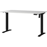 Artikelbild 1 für GERMANIA Profi 3.0 höhenverstellbarer Schreibtisch lichtgrau rechteckig, T-Fuß-Gestell schwarz 140,0 x 80,0 cm, Artikelnummer 386439