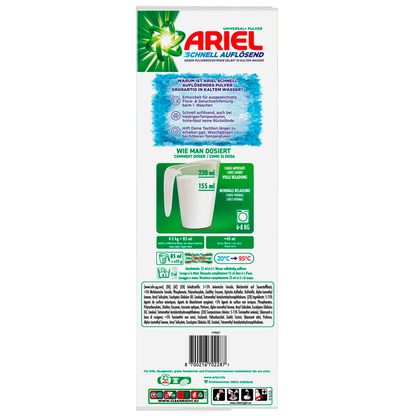 Artikelbild 5 für ARIEL UNIVERSAL+ Waschmittel Pulver, 4,95 kg, Artikelnummer 526966