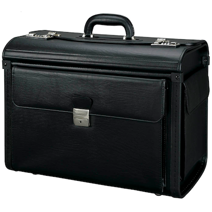Artikelbild 2 für Alassio Pilotenkoffer VICENZA Lederimitat schwarz 46,0 x 21,5 x 35,0 cm, Artikelnummer 143255