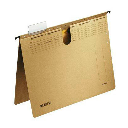 Artikelbild für LEITZ Hängehefter ALPHA® 1914 Karton naturbraun DIN A4 1x kaufmännische Heftung, 25 St., Artikelnummer 351641