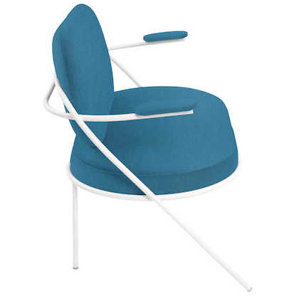 Artikelbild 2 für meet powered by PAPERFLOW 2-Sitzer Sofa SATURNE blau weiß Kunstleder 118,0 x 73,0 x 88,0 cm, 1 St., Artikelnummer 231383