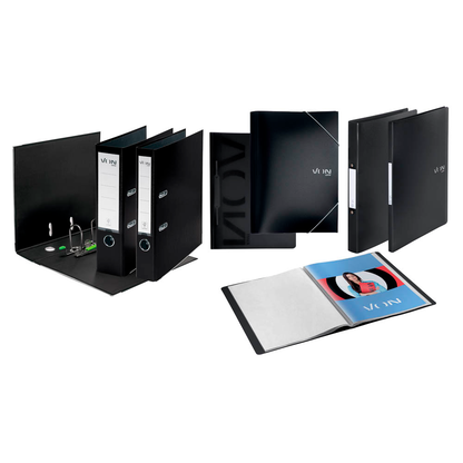 Artikelbild 5 für VON LEITZ Ordner schwarz Karton 5,0 cm DIN A4, 1 St., Artikelnummer 635809