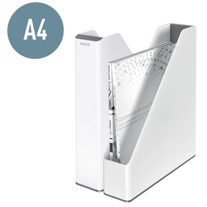 Artikelbild 7 für LEITZ Stehsammler WOW Duo Colour 53621095 perlweiß/schwarz Kunststoff, DIN A4, 1 St., Artikelnummer 502939