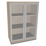 Artikelbild 1 für fm Aktenschrank Sidney, 4260267328859 akazie, Acrylglas klar 2 Fachböden 80,0 x 44,2 x 113,3 cm, Artikelnummer 371874