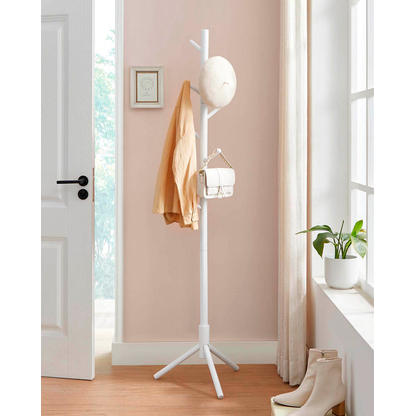 Artikelbild 2 für VASAGLE Kleiderständer RCR04WT weiß Holz 8 Haken 47,0 x 175,0 cm, Artikelnummer 262566