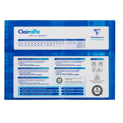 Artikelbild 4 für Clairefontaine Kopierpapier Clairalfa DIN A3 100 g/qm 500 Blatt, Artikelnummer 215319
