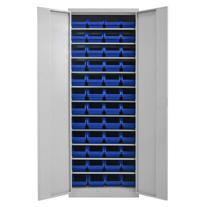 Artikelbild für ADB Stahlschrank 40825 lichtgrau 11 Fachböden 71,0 x 30,0 x 195,0 cm, teilzerlegt, 1 St., Artikelnummer 674958