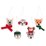 Artikelbild 1 für folia Deko-Anhänger Filzkugeln Wintertiere mehrfarbig, Artikelnummer 508182