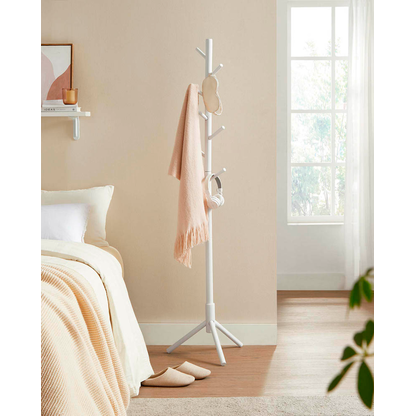 Artikelbild 3 für VASAGLE Kleiderständer RCR04WT weiß Holz 8 Haken 47,0 x 175,0 cm, Artikelnummer 262566