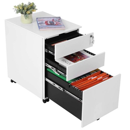 Artikelbild 2 für SONGMICS Rollcontainer weiß 3 Auszüge 39,0 x 52,0 x 60,0 cm, Artikelnummer 262077