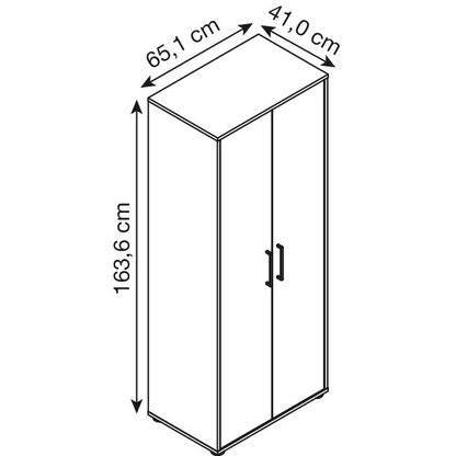 Artikelbild 4 für MÖBELPARTNER Aktenschrank Hank, 701971 schwarz, eiche 3 Fachböden 65,1 x 41,0 x 163,6 cm, Artikelnummer 336703