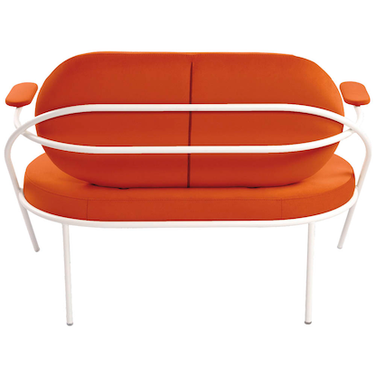 Artikelbild 4 für meet powered by PAPERFLOW 2-Sitzer Sofa SATURNE rost weiß Stoff 118,0 x 73,0 x 88,0 cm, 1 St., Artikelnummer 231189